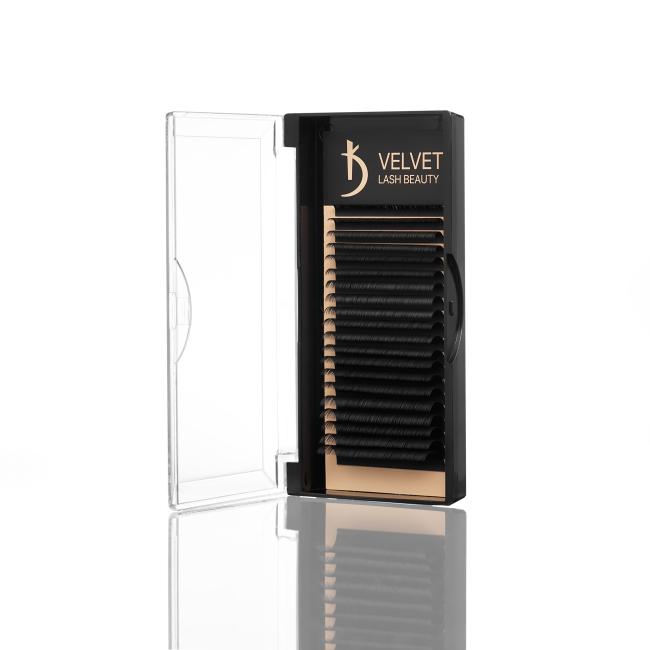 Вії для нарощування Velvet Lash Beauty 0.7 DD Mix (20 рядів, довжина 6-15)